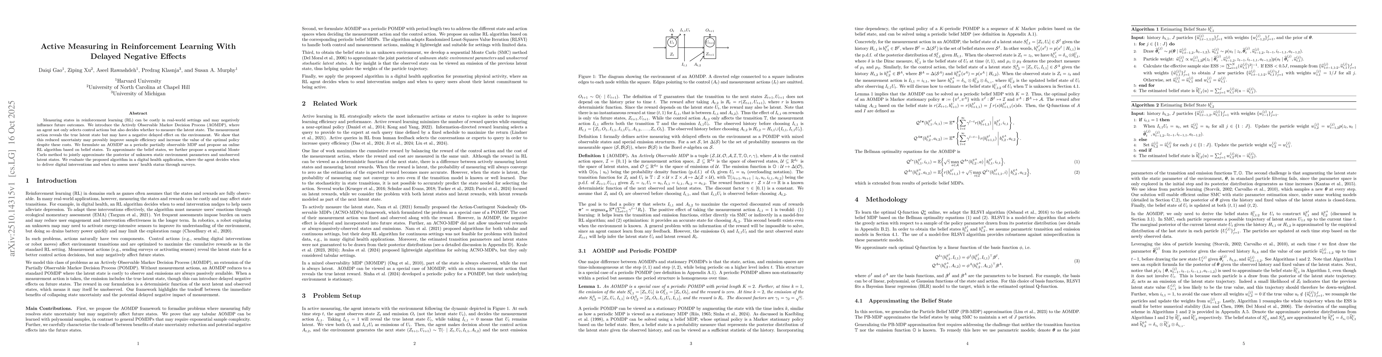 Thumbnail for Active Measuring in Reinforcement Learning With Delayed Negative Effects