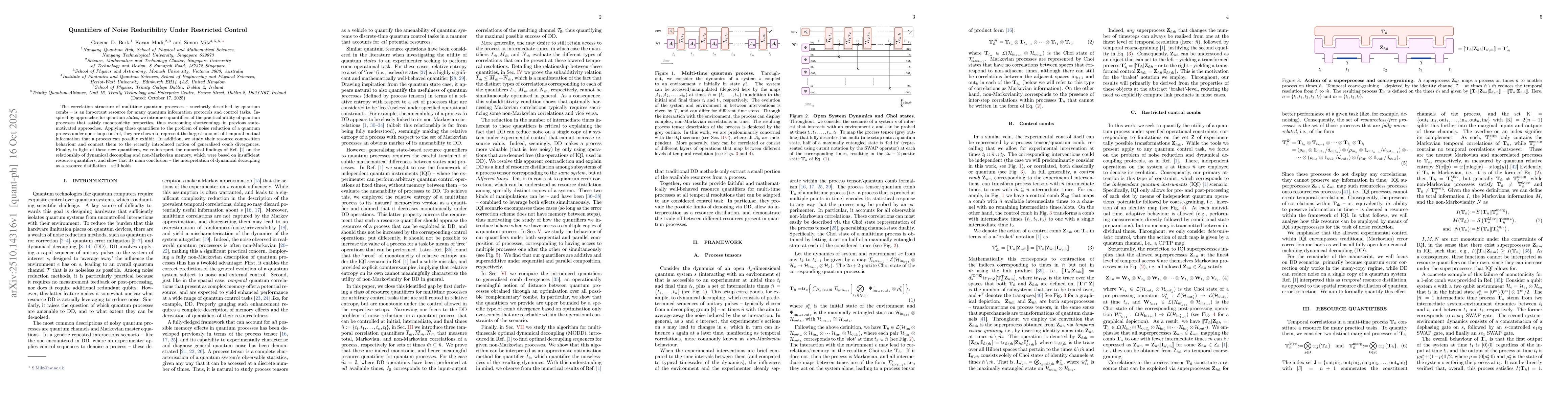Thumbnail for Quantifiers of Noise Reducibility Under Restricted Control