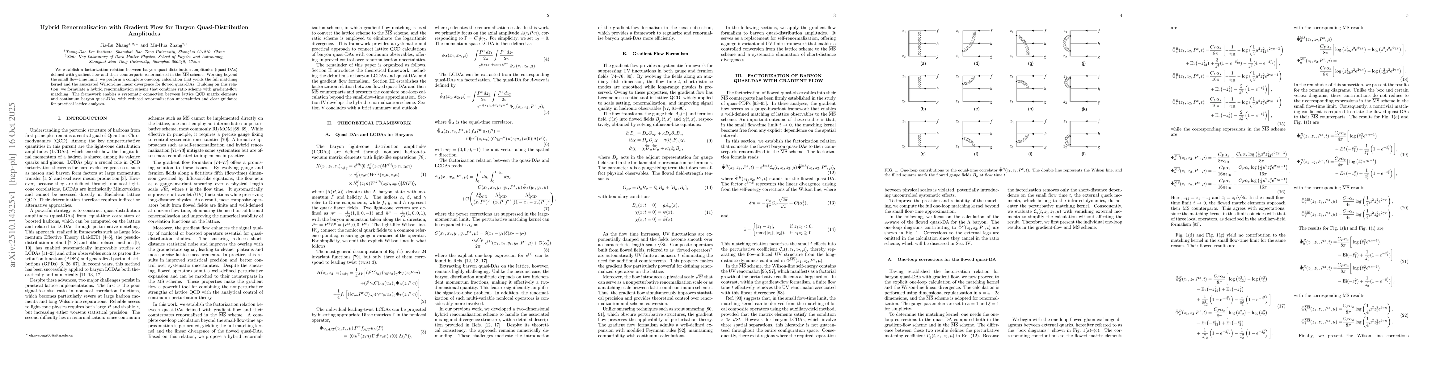 Thumbnail for Hybrid Renormalization with Gradient Flow for Baryon Quasi-Distribution
  Amplitudes