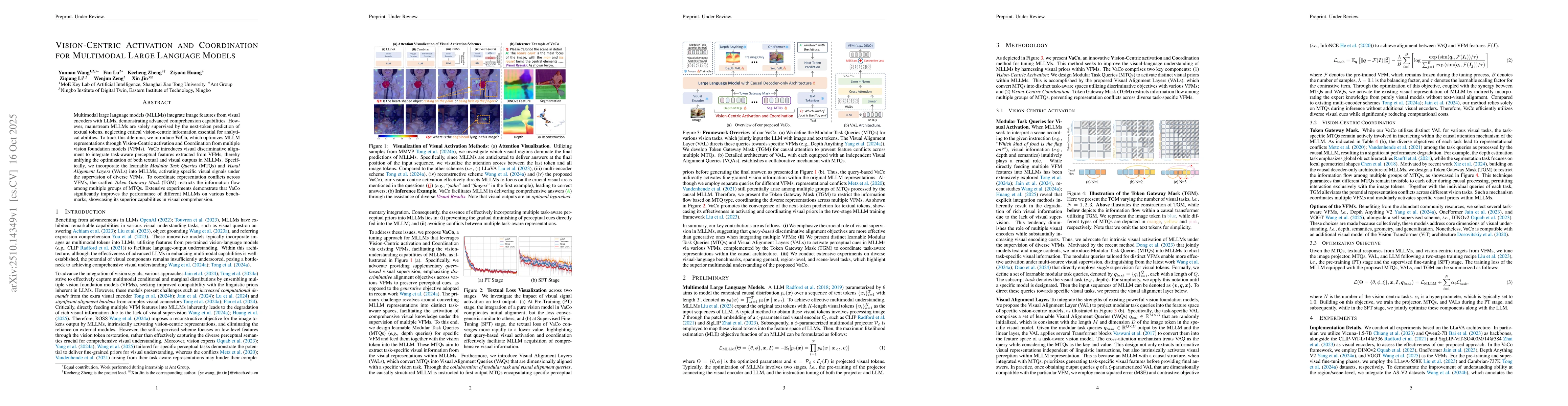 Thumbnail for Vision-Centric Activation and Coordination for Multimodal Large Language
  Models