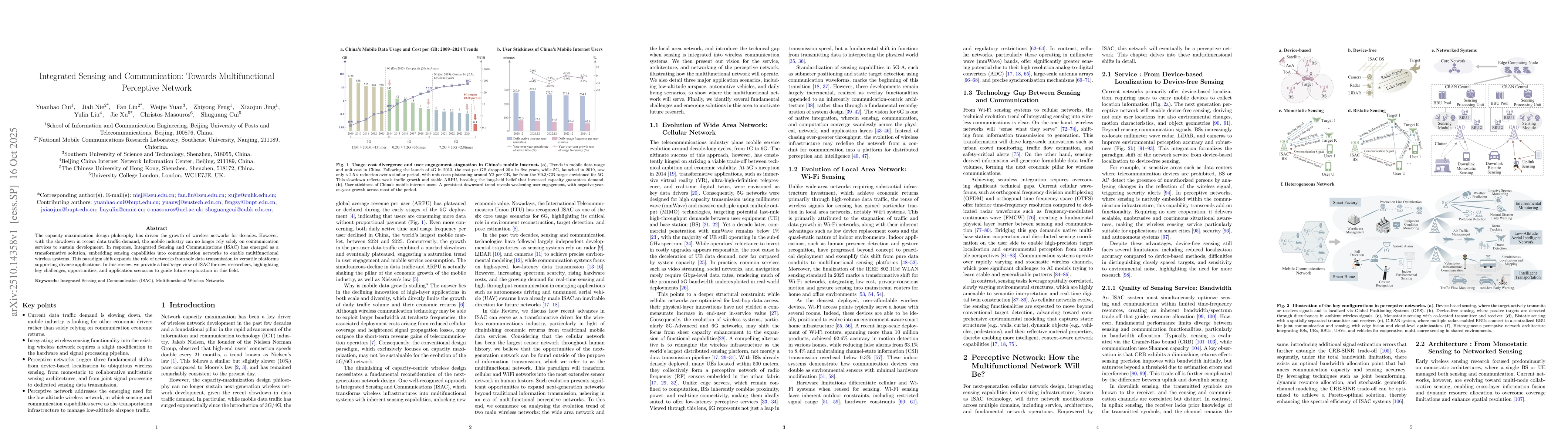 Thumbnail for Integrated Sensing and Communication: Towards Multifunctional Perceptive
  Network