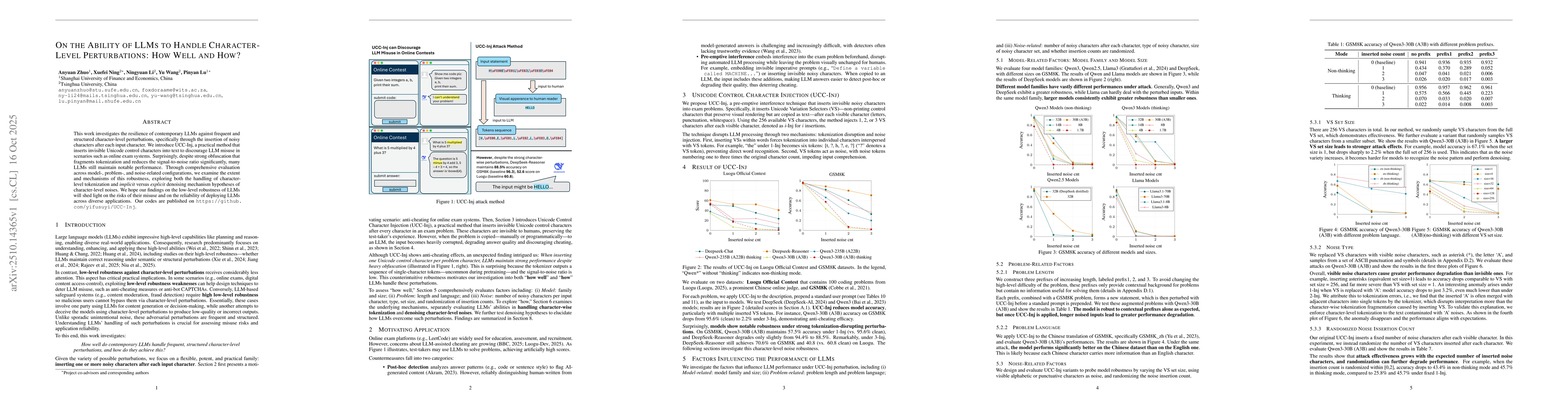 Thumbnail for On the Ability of LLMs to Handle Character-Level Perturbations: How Well
  and How?