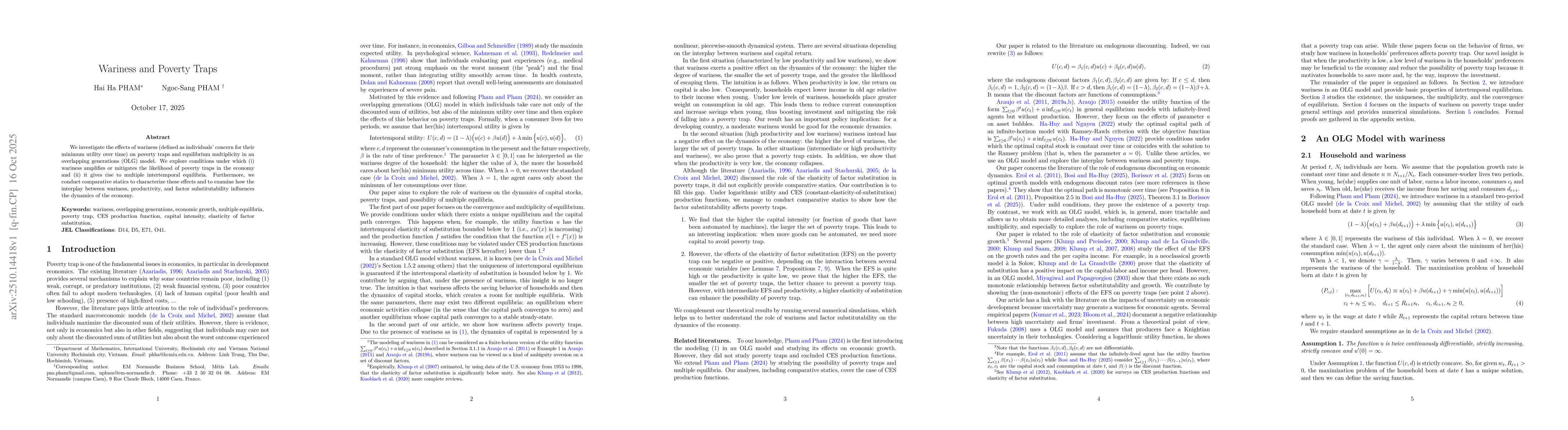 Thumbnail for Wariness and Poverty Traps