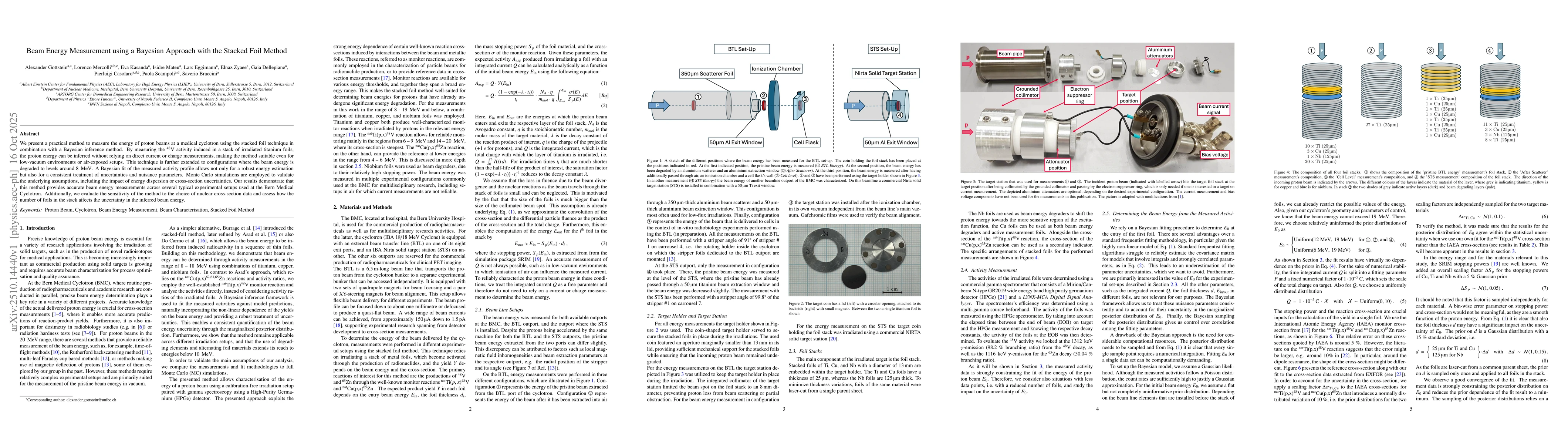 Thumbnail for Beam Energy Measurement using a Bayesian Approach with the Stacked Foil
  Method