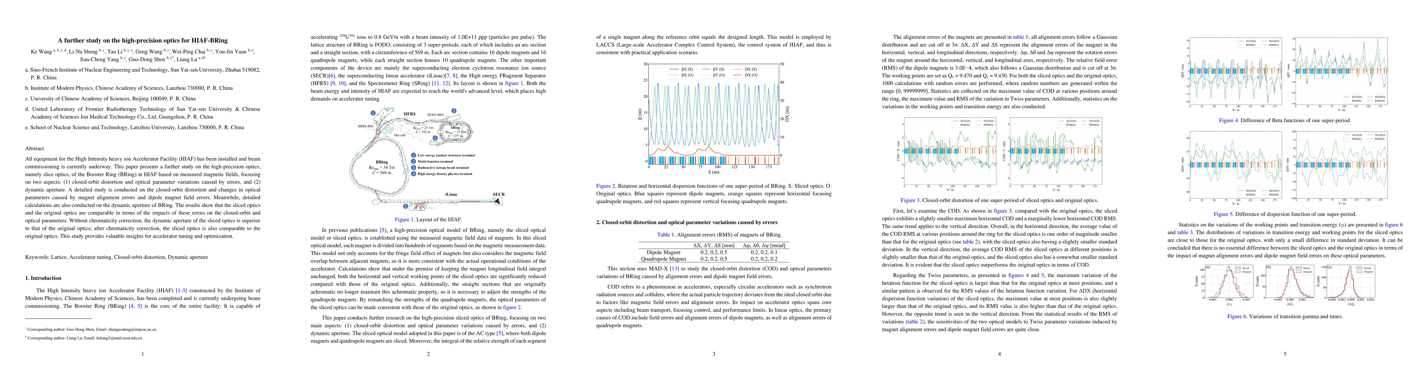 Thumbnail for A further study on the high-precision optics for HIAF-BRing
