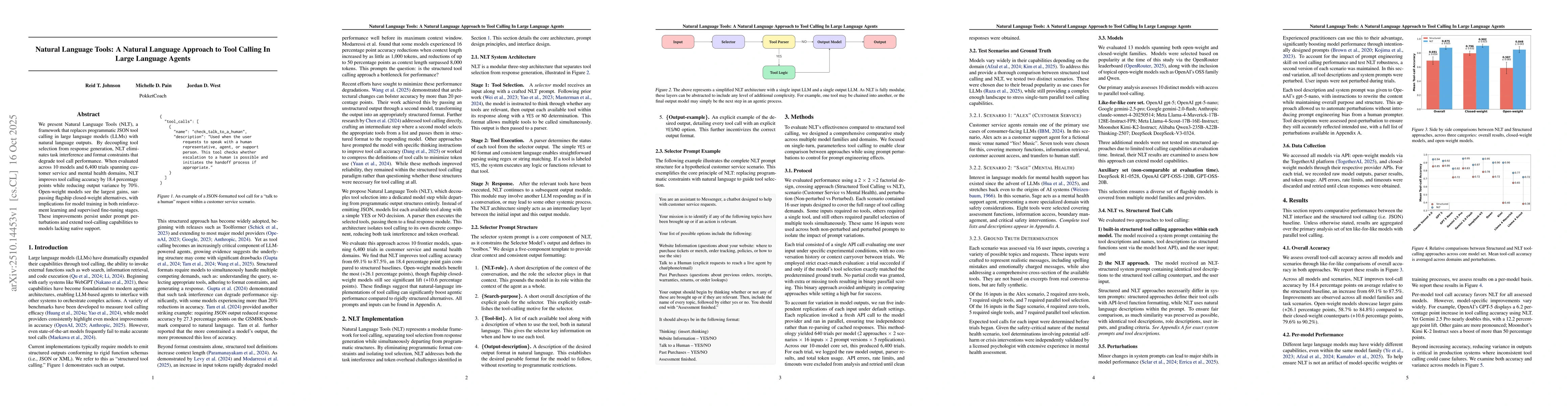 Thumbnail for Natural Language Tools: A Natural Language Approach to Tool Calling In
  Large Language Agents