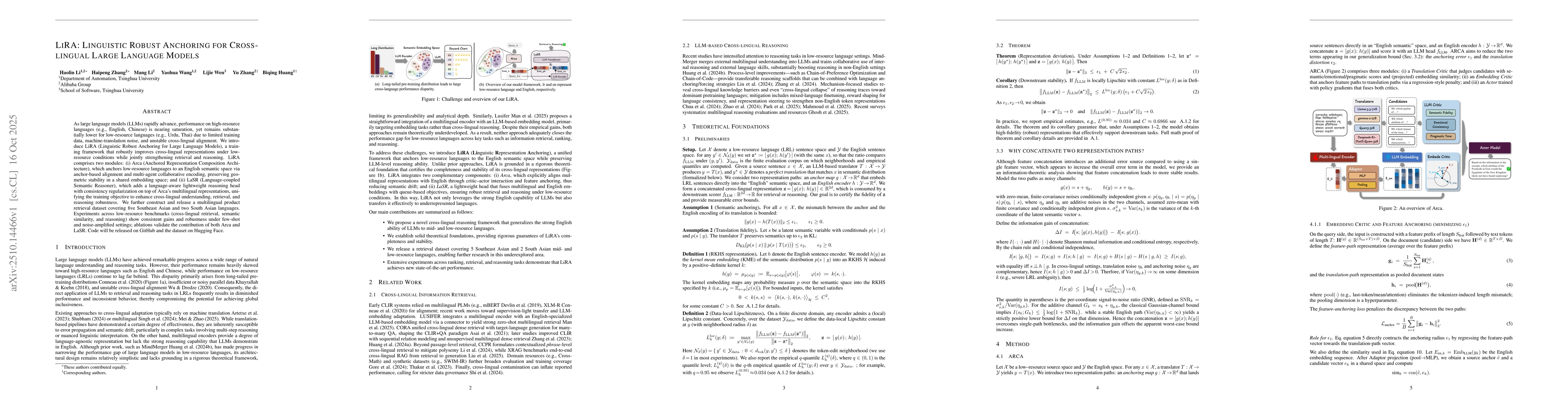 Thumbnail for LiRA: Linguistic Robust Anchoring for Cross-lingual Large Language
  Models