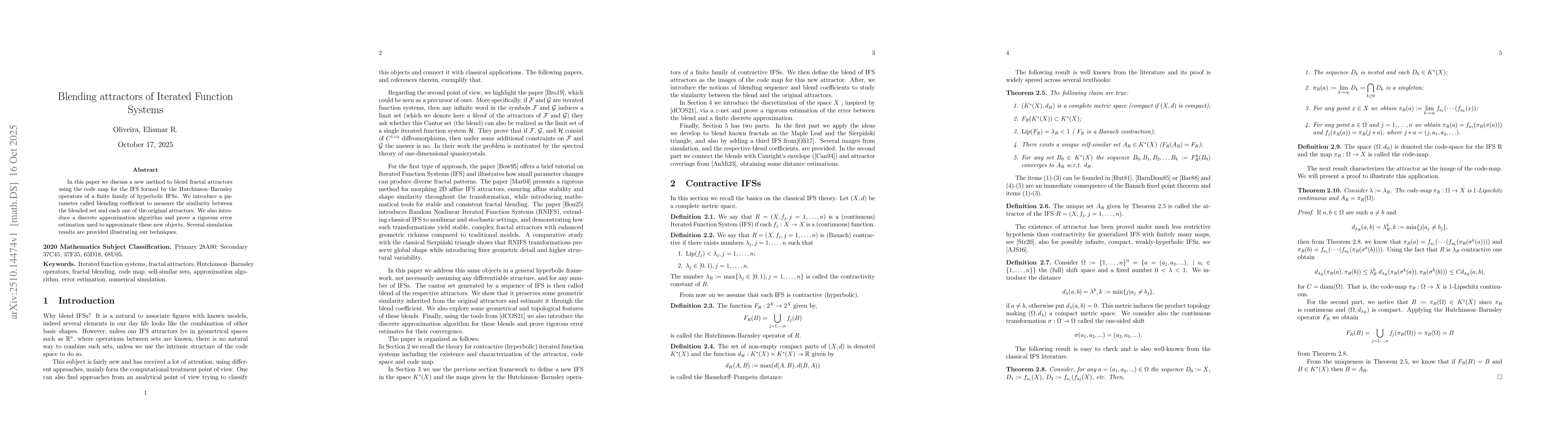Thumbnail for Blending attractors of Iterated Function Systems