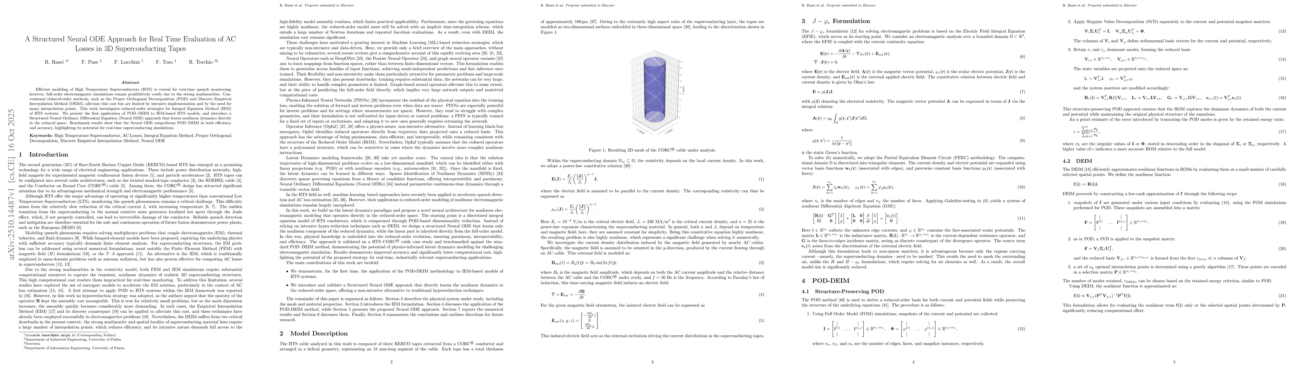 Thumbnail for A Structured Neural ODE Approach for Real Time Evaluation of AC Losses
  in 3D Superconducting Tapes