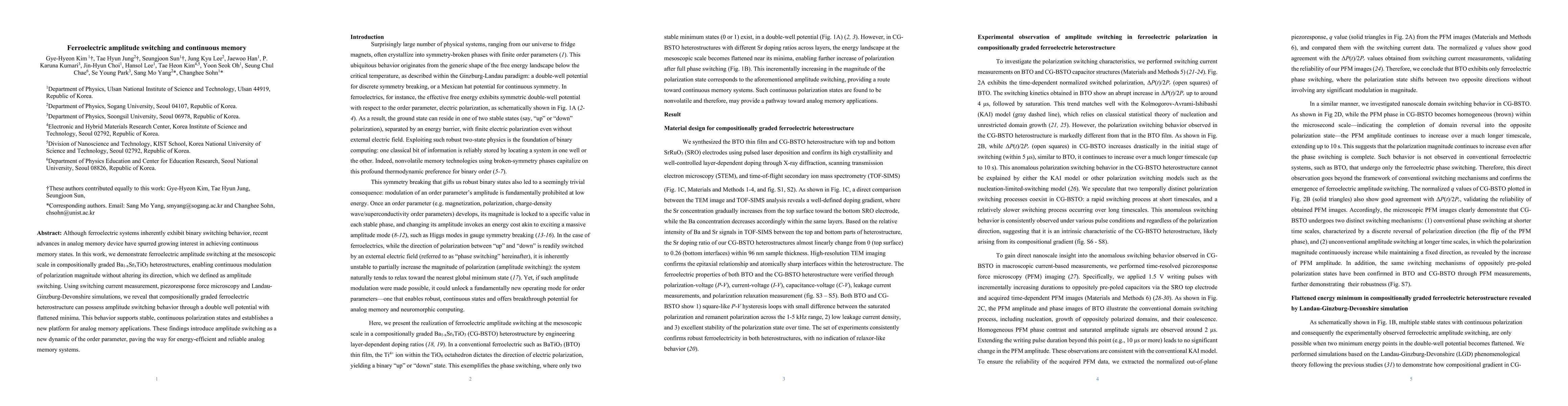 Thumbnail for Ferroelectric amplitude switching and continuous memory