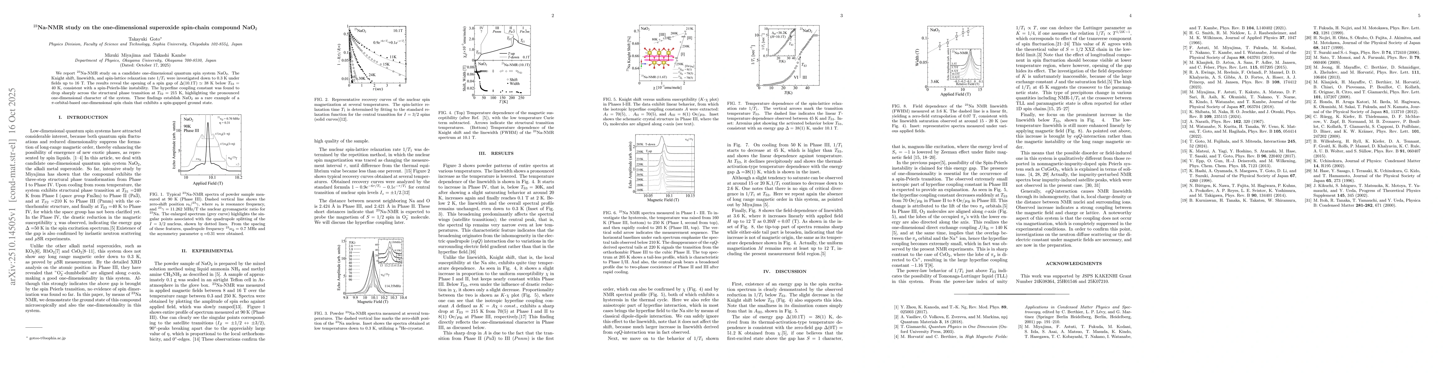 Thumbnail for $^{23}$Na-NMR study on the one-dimensional superoxide spin-chain
  compound NaO$_2$