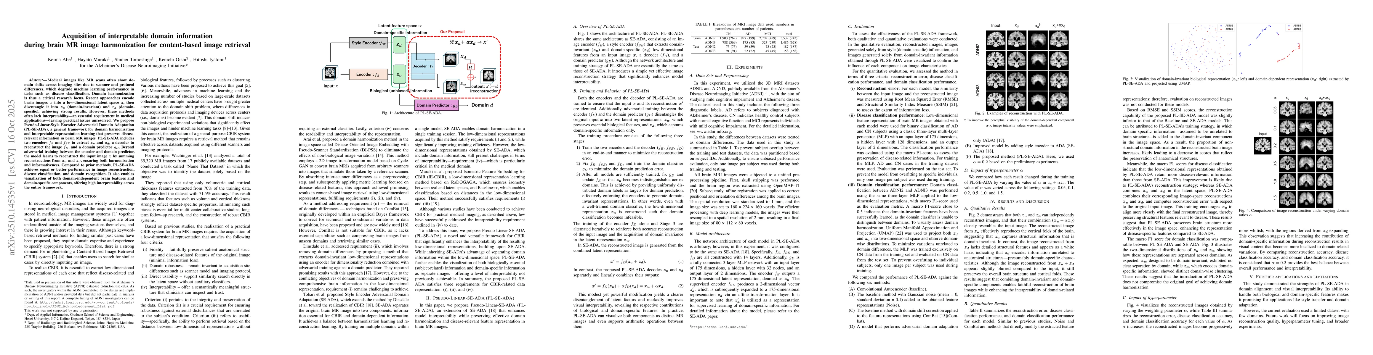 Thumbnail for Acquisition of interpretable domain information during brain MR image
  harmonization for content-based image retrieval