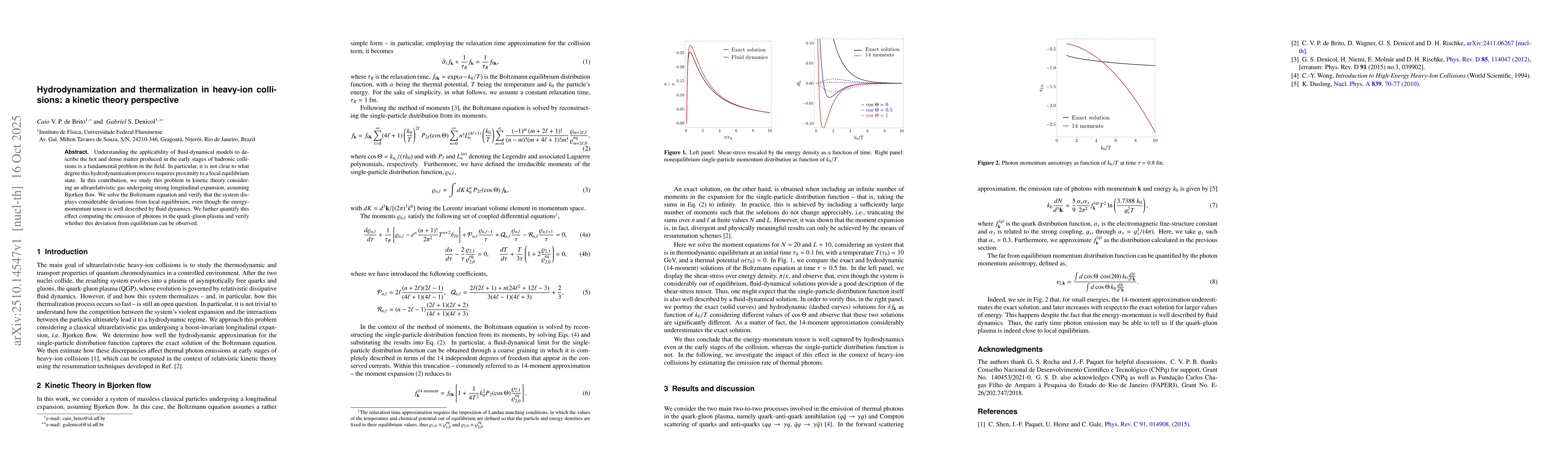 Thumbnail for Hydrodynamization and thermalization in heavy-ion collisions: a kinetic
  theory perspective