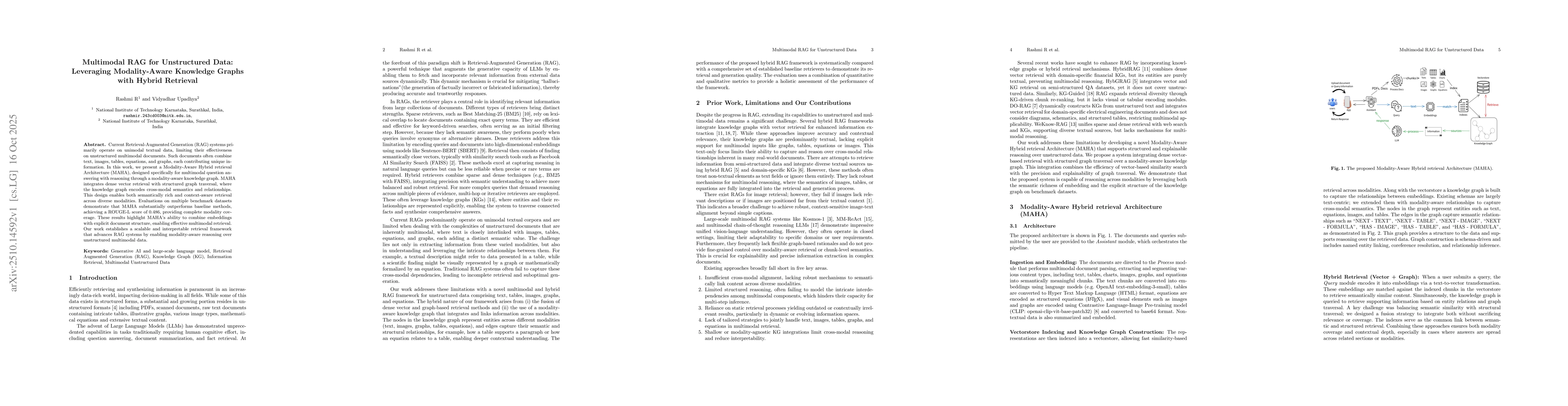 Thumbnail for Multimodal RAG for Unstructured Data:Leveraging Modality-Aware Knowledge
  Graphs with Hybrid Retrieval