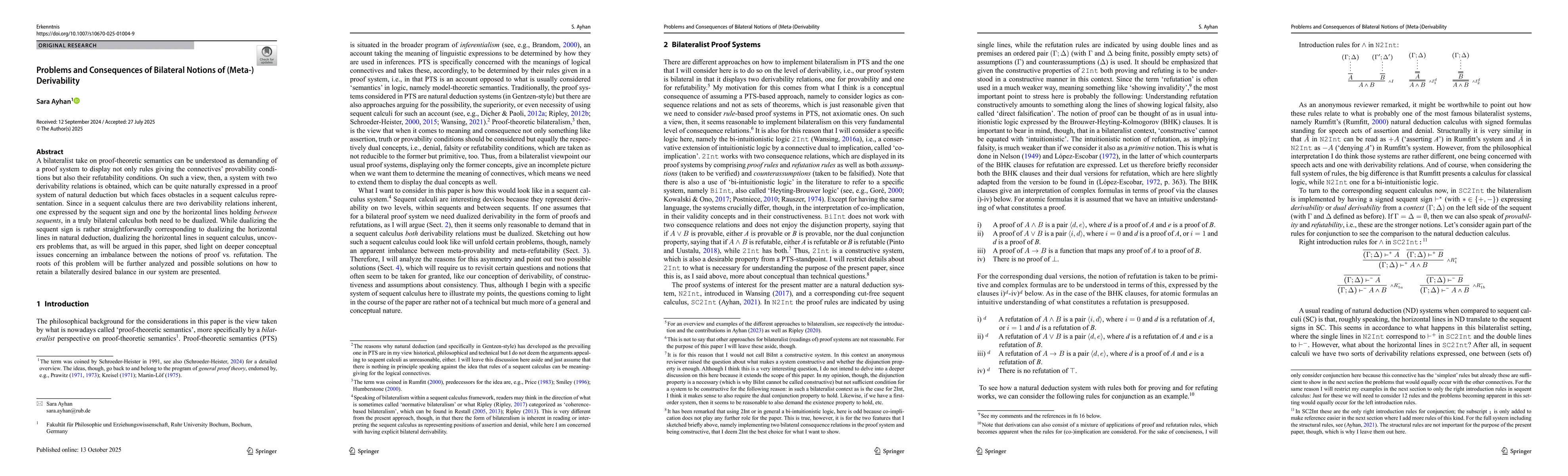 Thumbnail for Problems and Consequences of Bilateral Notions of (Meta-)Derivability