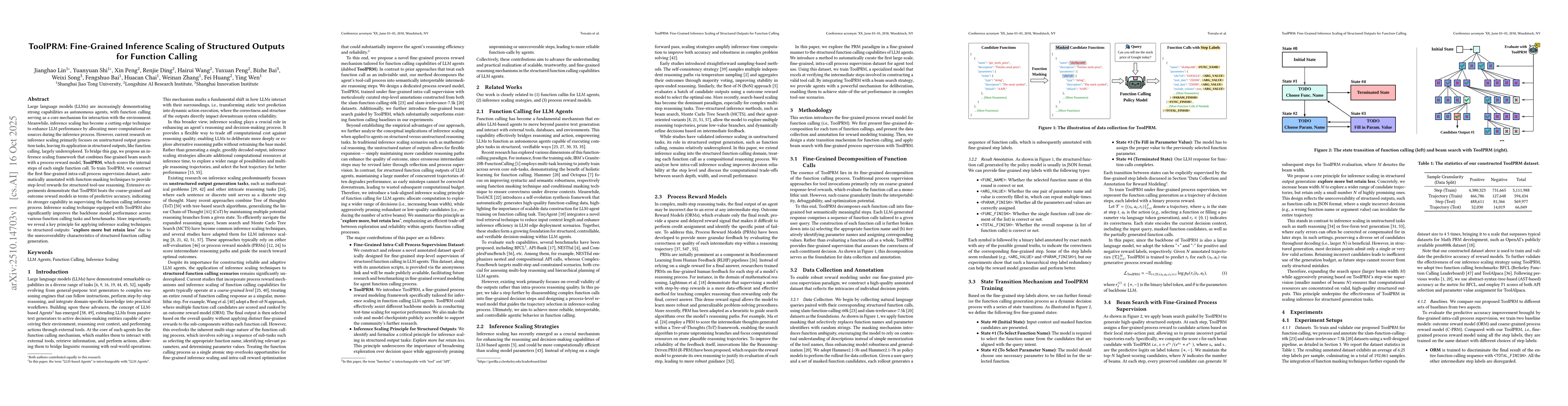 Thumbnail for ToolPRM: Fine-Grained Inference Scaling of Structured Outputs for
  Function Calling