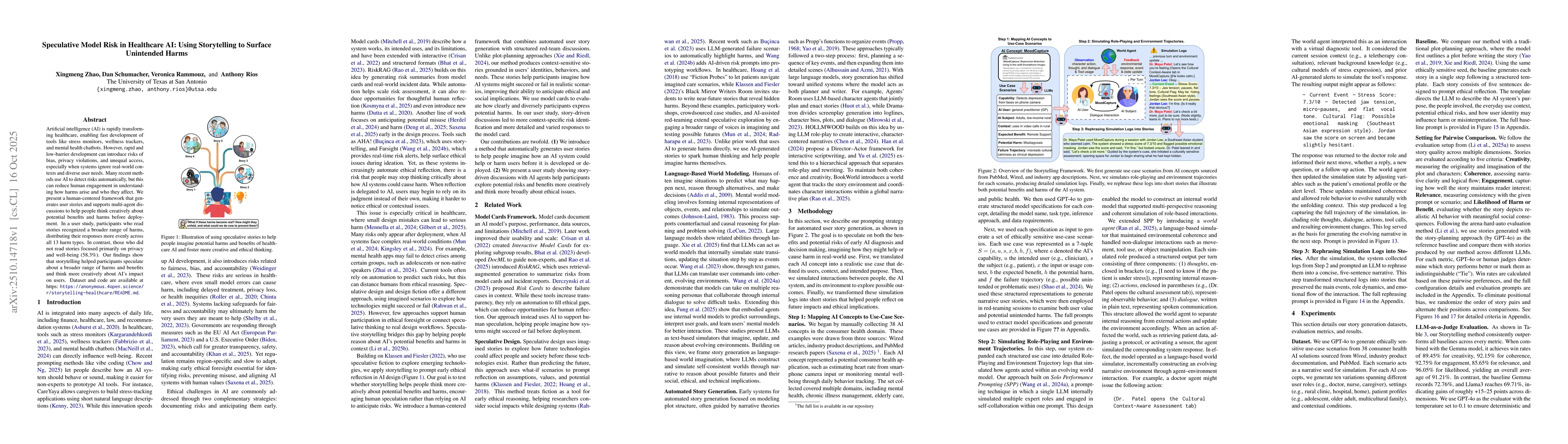 Thumbnail for Speculative Model Risk in Healthcare AI: Using Storytelling to Surface
  Unintended Harms