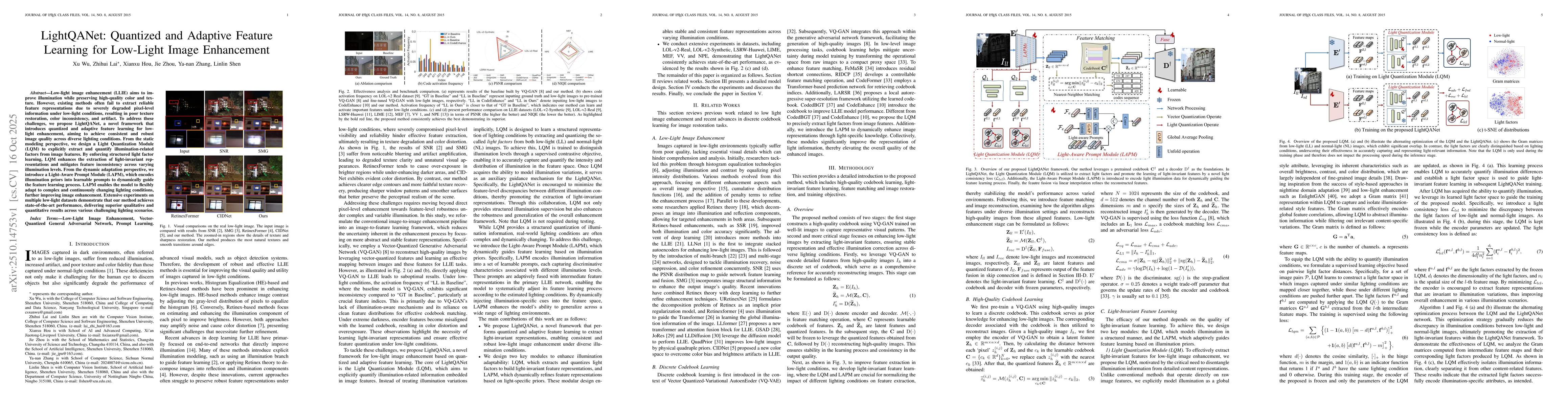 Thumbnail for LightQANet: Quantized and Adaptive Feature Learning for Low-Light Image
  Enhancement