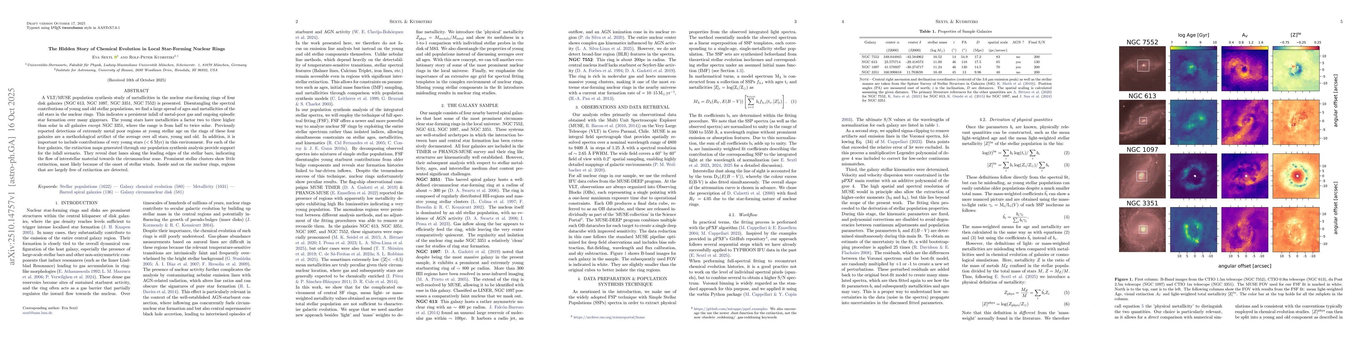 Thumbnail for The Hidden Story of Chemical Evolution in Local Star-Forming Nuclear
  Rings