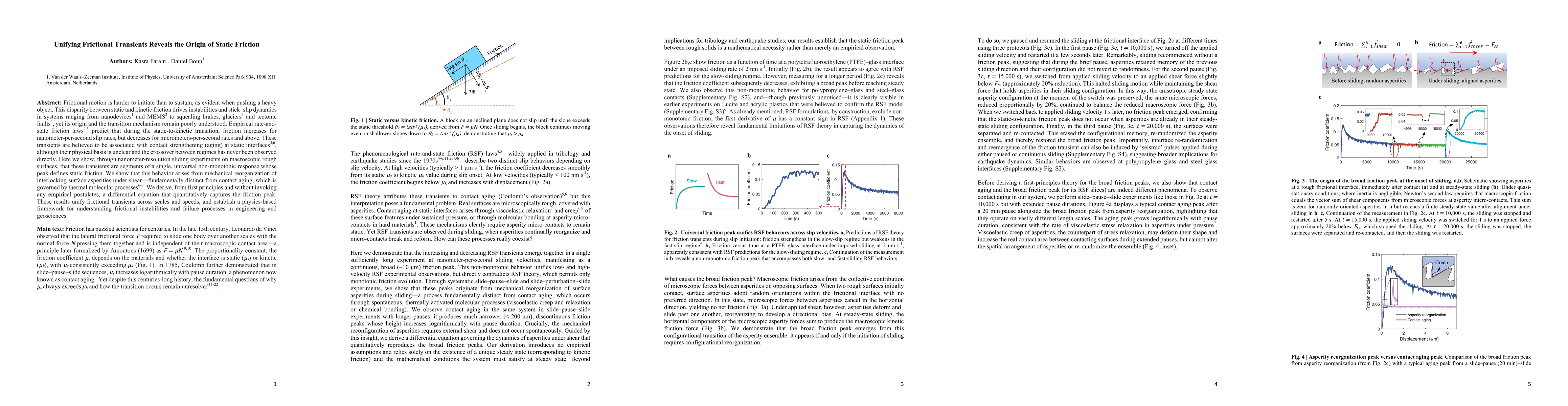 Thumbnail for Unifying Frictional Transients Reveals the Origin of Static Friction