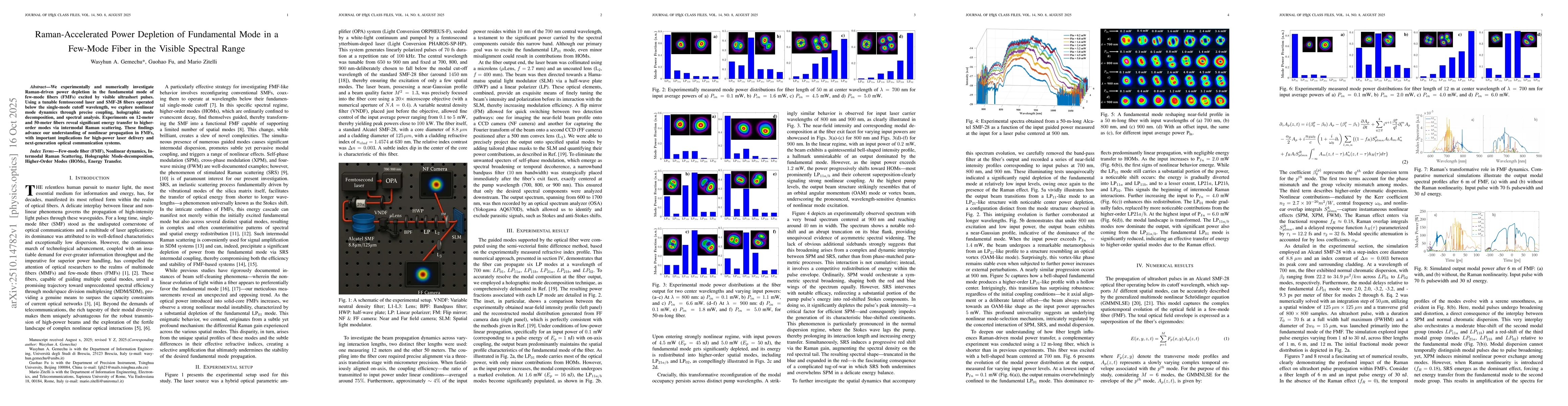 Thumbnail for Raman-Accelerated Power Depletion of Fundamental Mode in a Few-Mode
  Fiber in the Visible Spectral Range