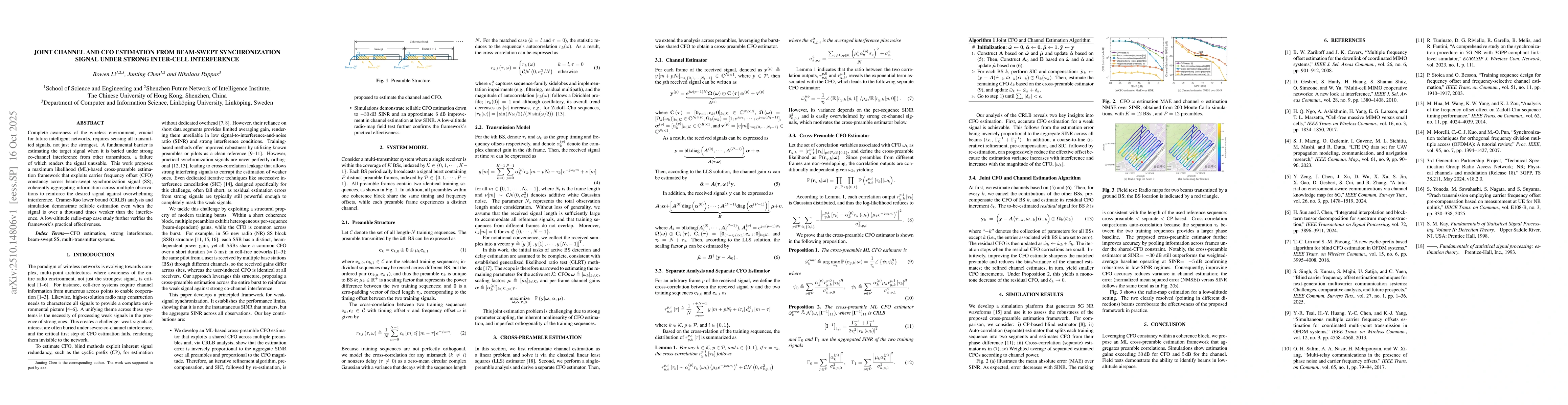 Thumbnail for Joint Channel and CFO Estimation From Beam-Swept Synchronization Signal
  Under Strong Inter-Cell Interference