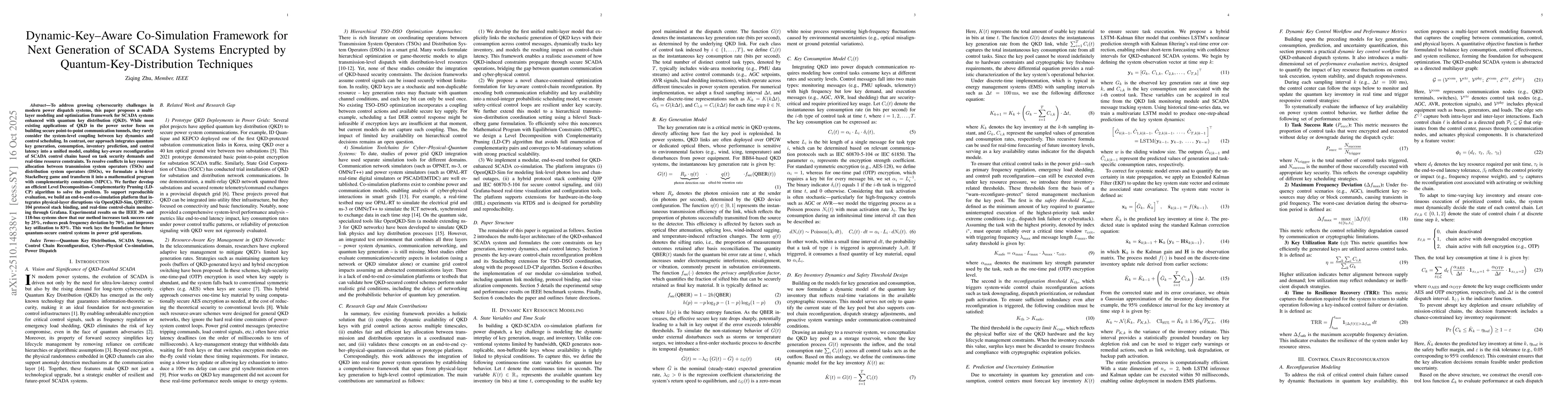 Thumbnail for Dynamic-Key-Aware Co-Simulation Framework for Next Generation of SCADA
  Systems Encrypted by Quantum-Key-Distribution Techniques
