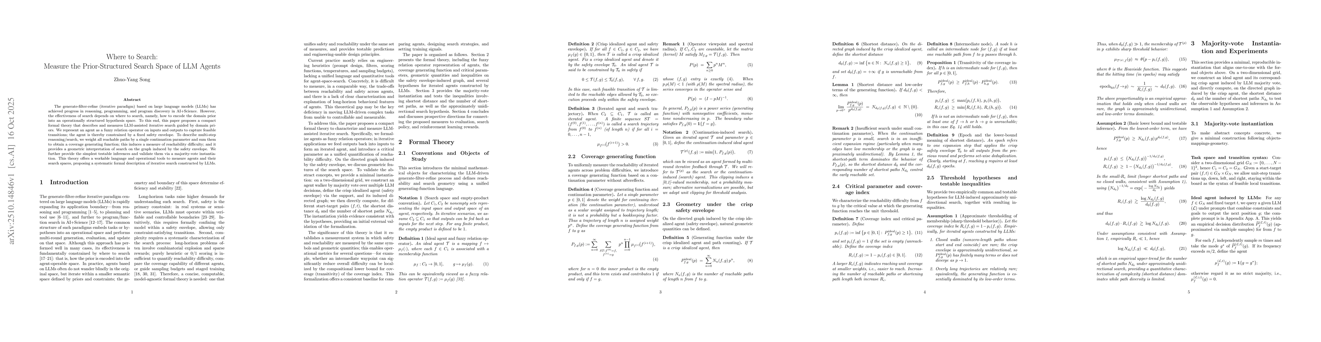 Thumbnail for Where to Search: Measure the Prior-Structured Search Space of LLM Agents