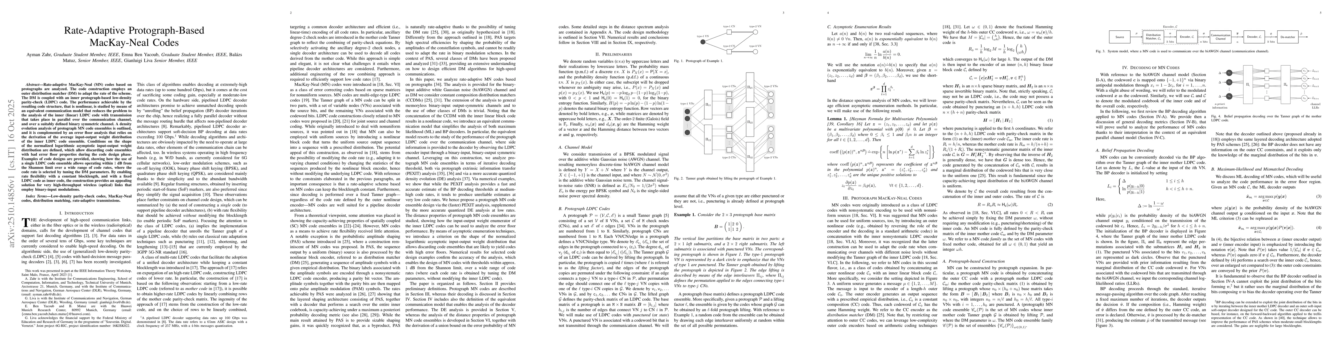 Thumbnail for Rate-Adaptive Protograph-Based MacKay-Neal Codes