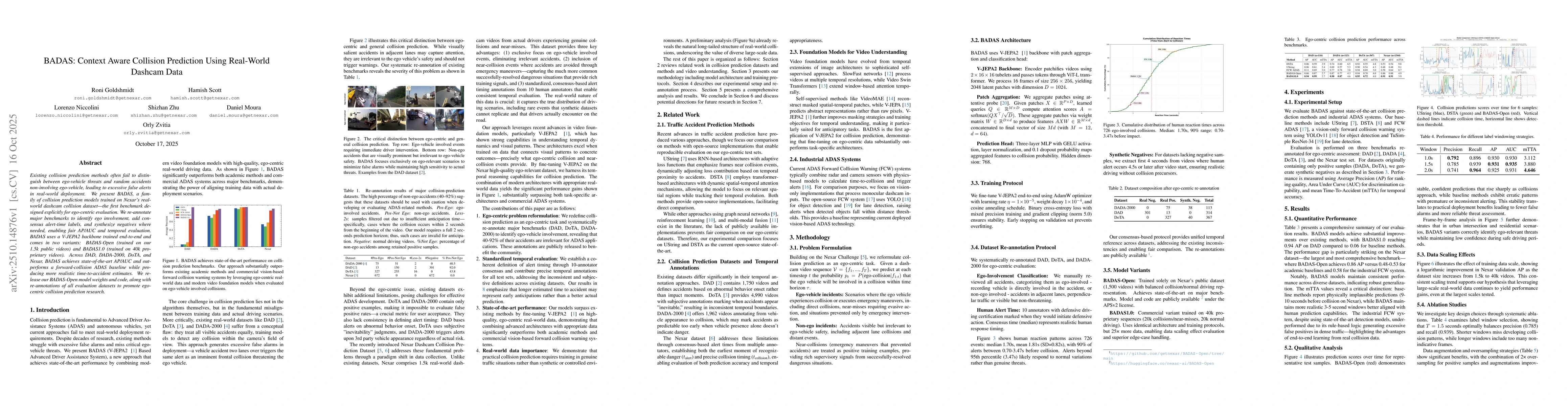 Thumbnail for BADAS: Context Aware Collision Prediction Using Real-World Dashcam Data