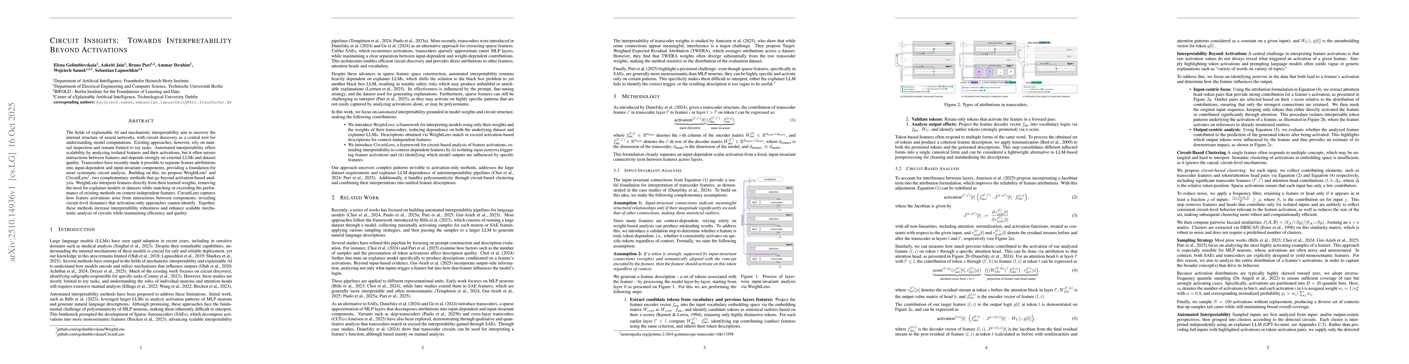 Thumbnail for Circuit Insights: Towards Interpretability Beyond Activations