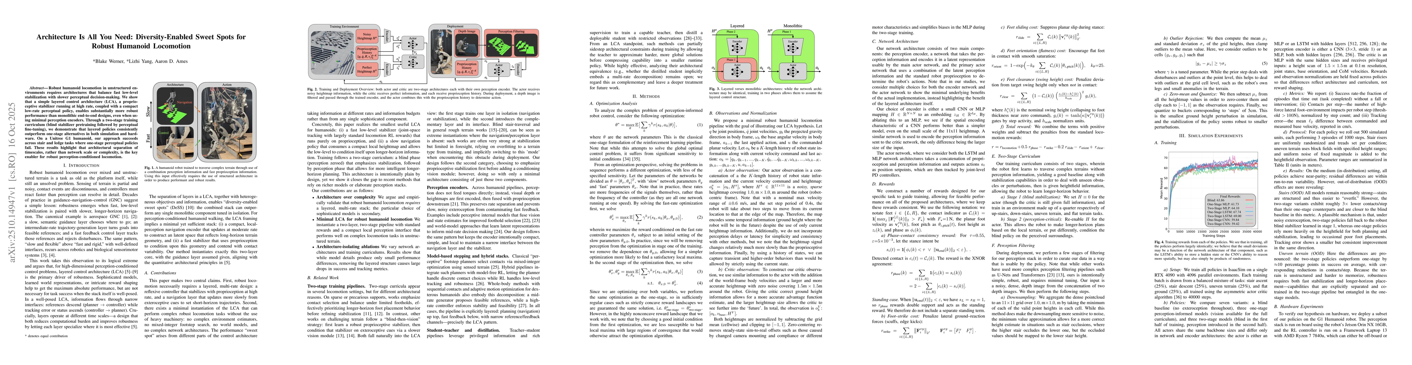 Thumbnail for Architecture Is All You Need: Diversity-Enabled Sweet Spots for Robust
  Humanoid Locomotion