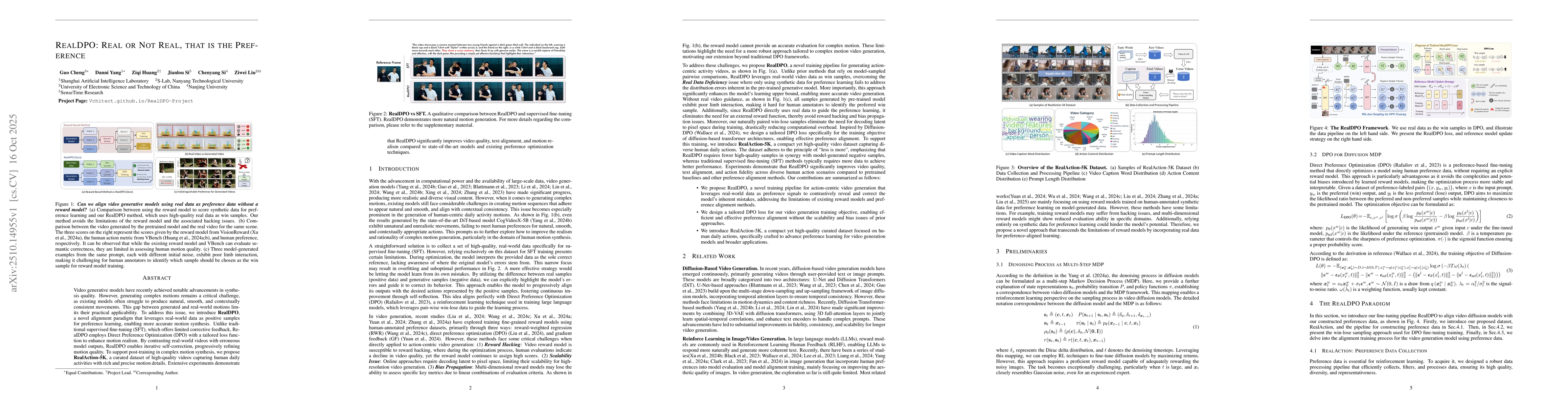 Thumbnail for RealDPO: Real or Not Real, that is the Preference