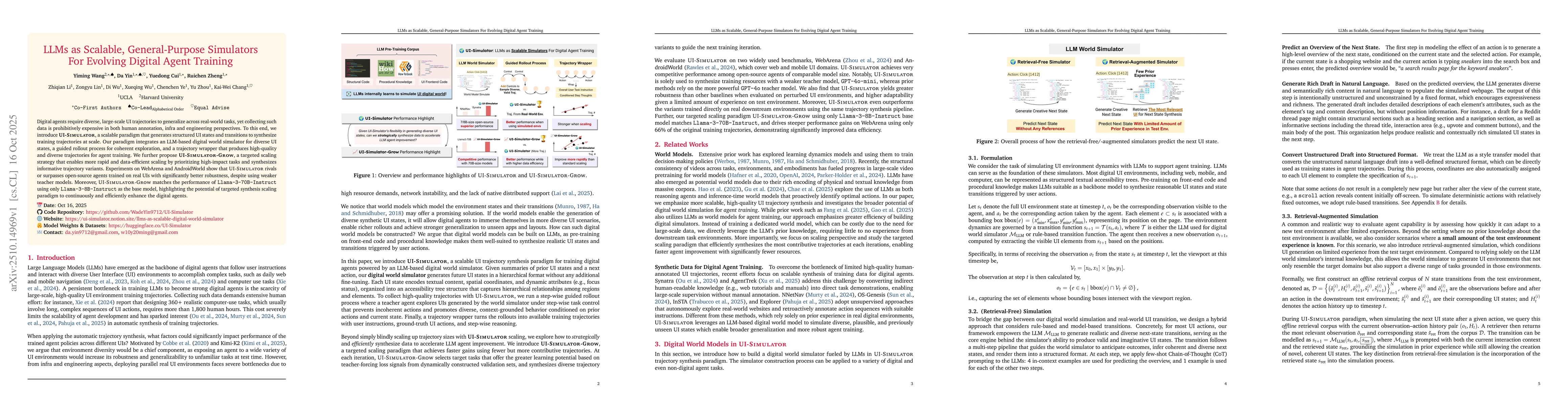Thumbnail for LLMs as Scalable, General-Purpose Simulators For Evolving Digital Agent
  Training