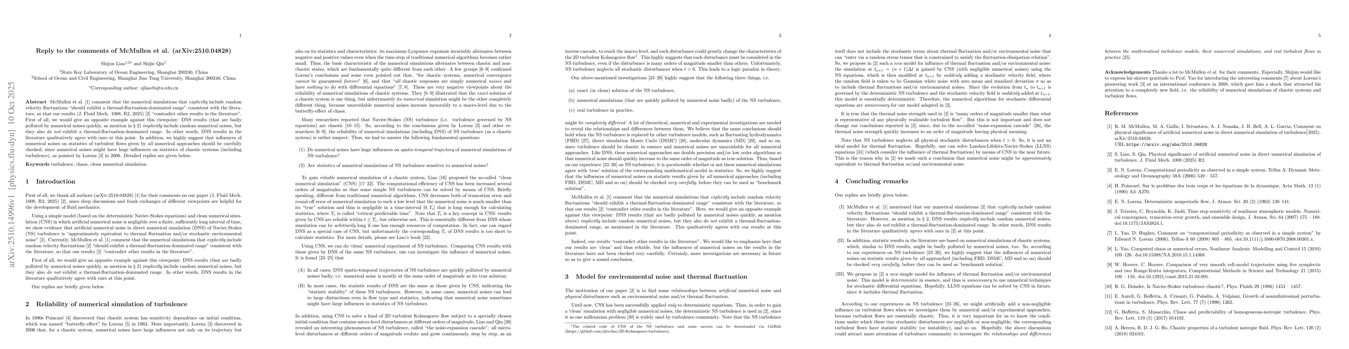 Thumbnail for Reply to the comments of McMullen et al. (arXiv:2510.04828)