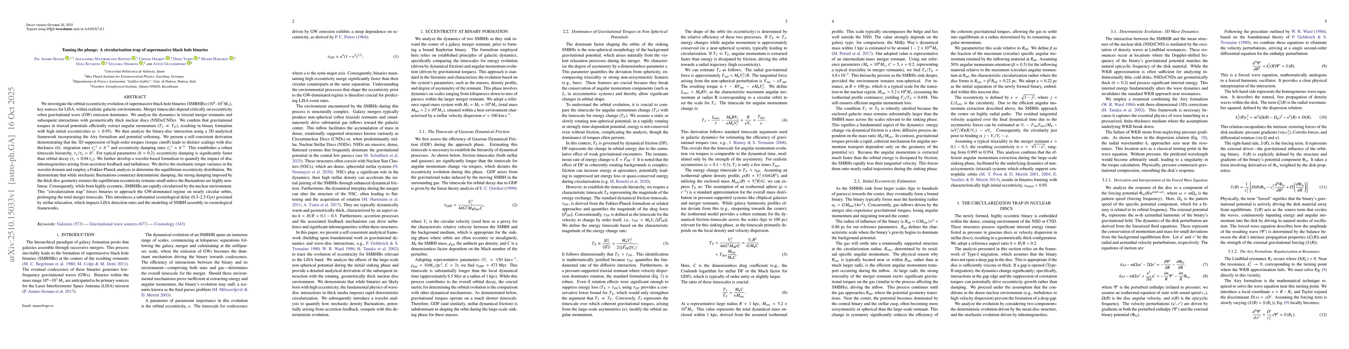 Thumbnail for Taming the plunge: A circularization trap of supermassive black hole
  binaries