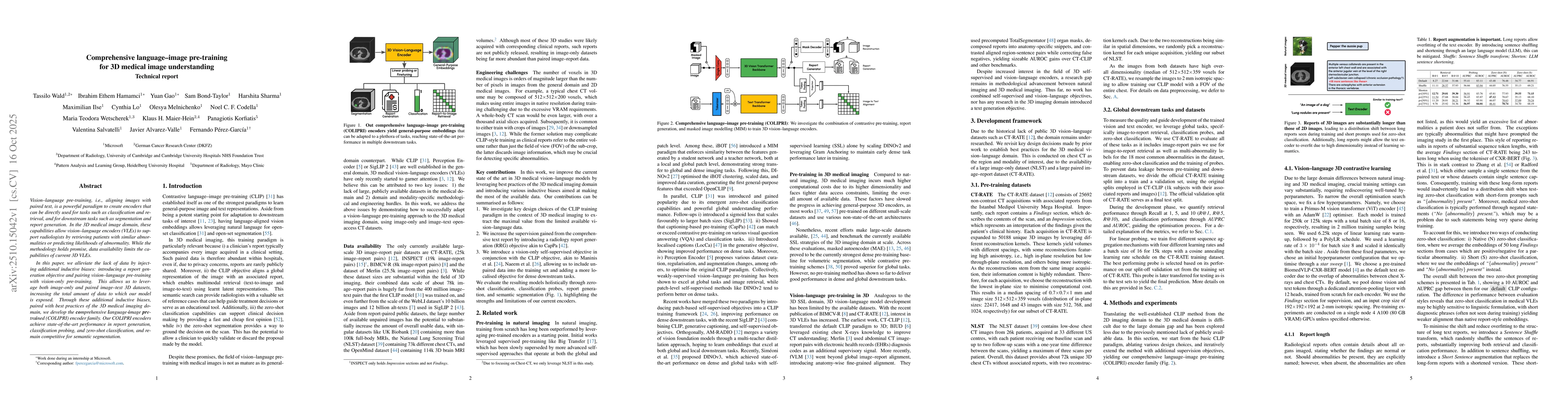 Thumbnail for Comprehensive language-image pre-training for 3D medical image
  understanding