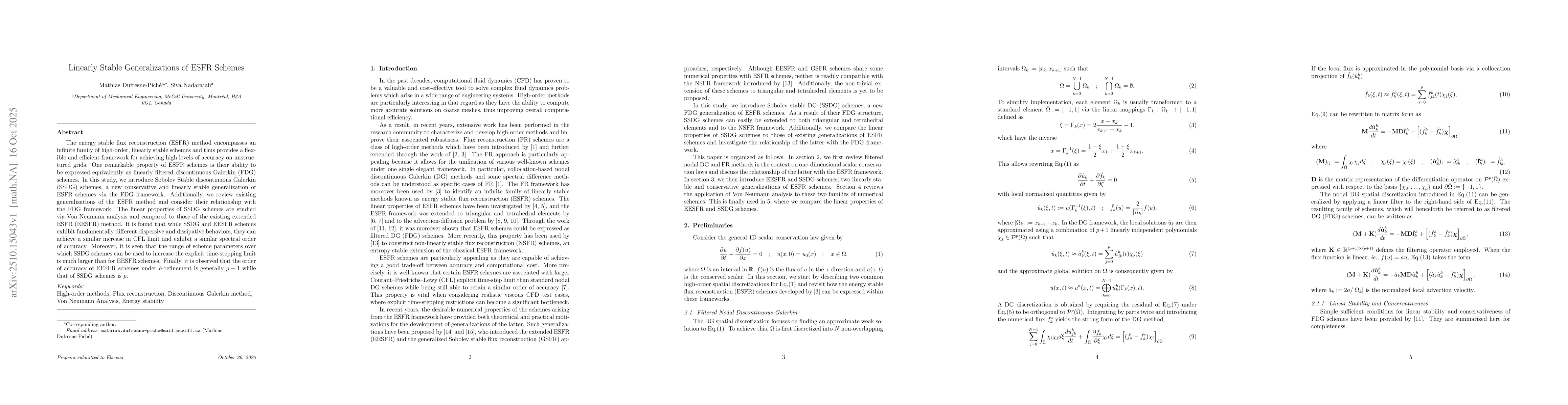 Thumbnail for Linearly Stable Generalizations of ESFR Schemes