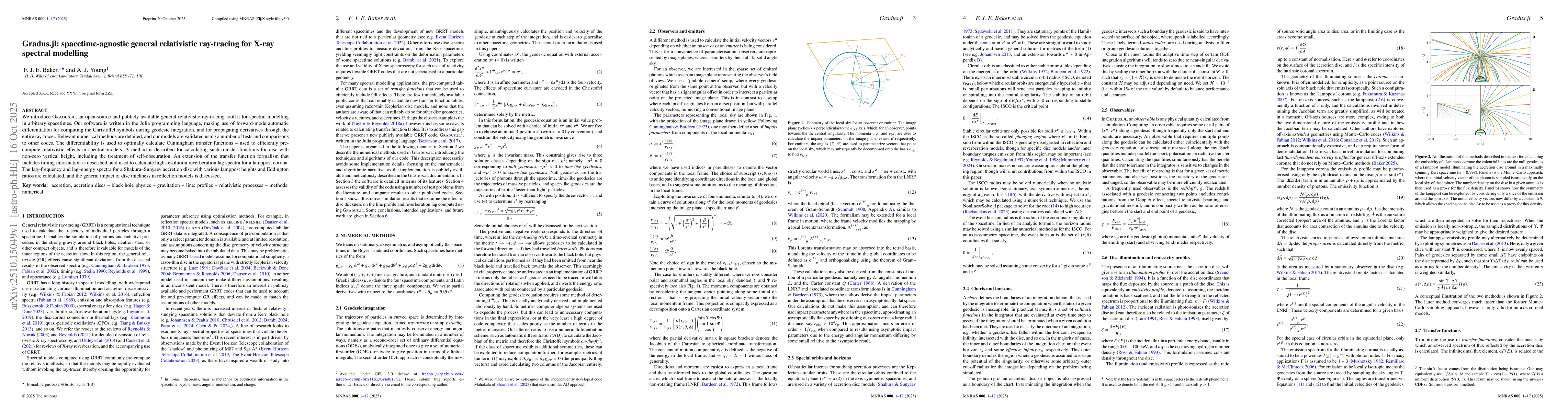 Thumbnail for Gradus.jl: spacetime-agnostic general relativistic ray-tracing for X-ray
  spectral modelling