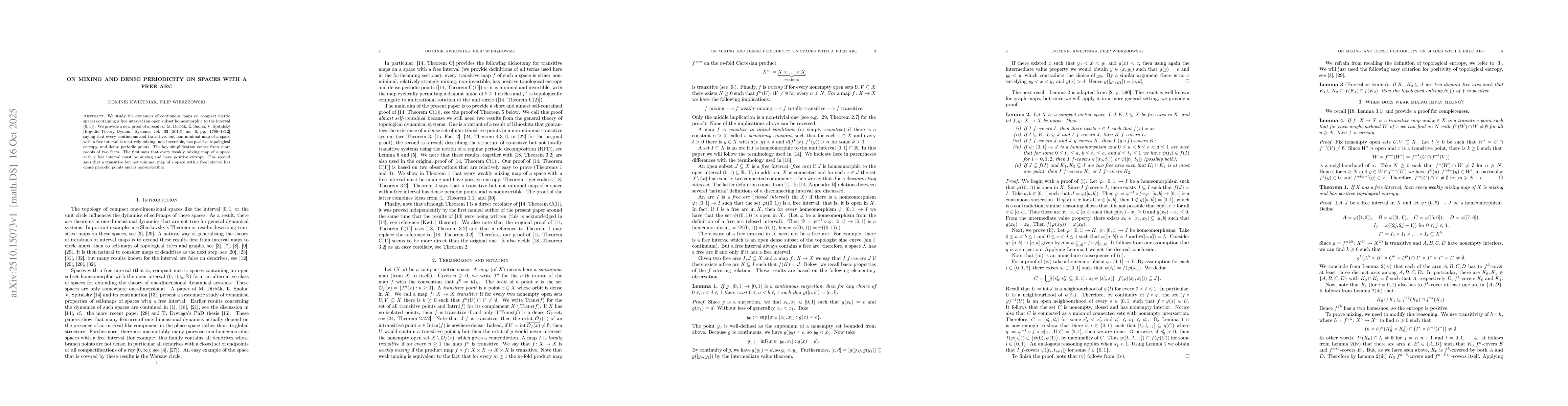 Thumbnail for On mixing and dense periodicity on spaces with a free arc