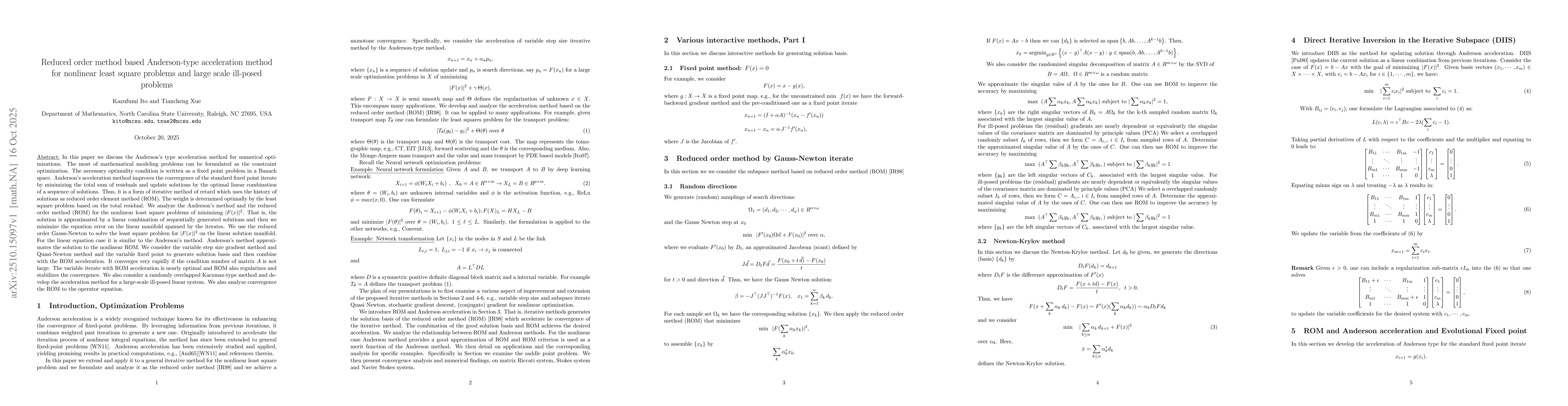 Thumbnail for Reduced order method based Anderson-type acceleration method for
  nonlinear least square problems and large scale ill-posed problems