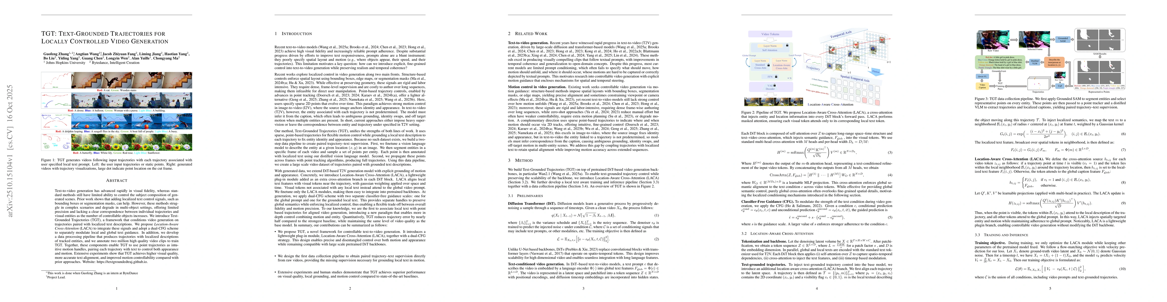 Thumbnail for TGT: Text-Grounded Trajectories for Locally Controlled Video Generation