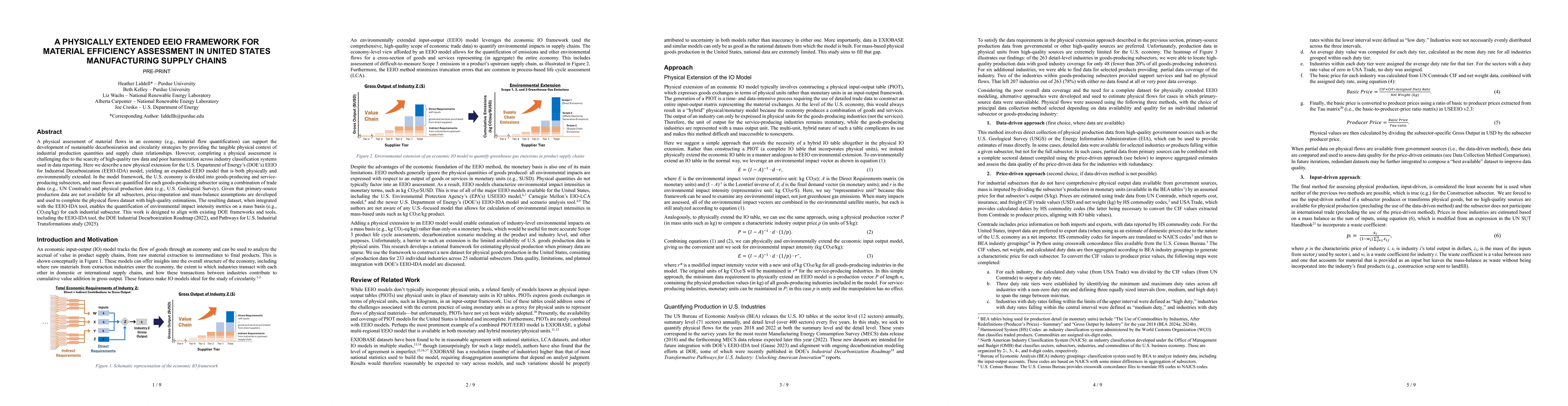 Thumbnail for A physically extended EEIO framework for material efficiency assessment
  in United States manufacturing supply chains