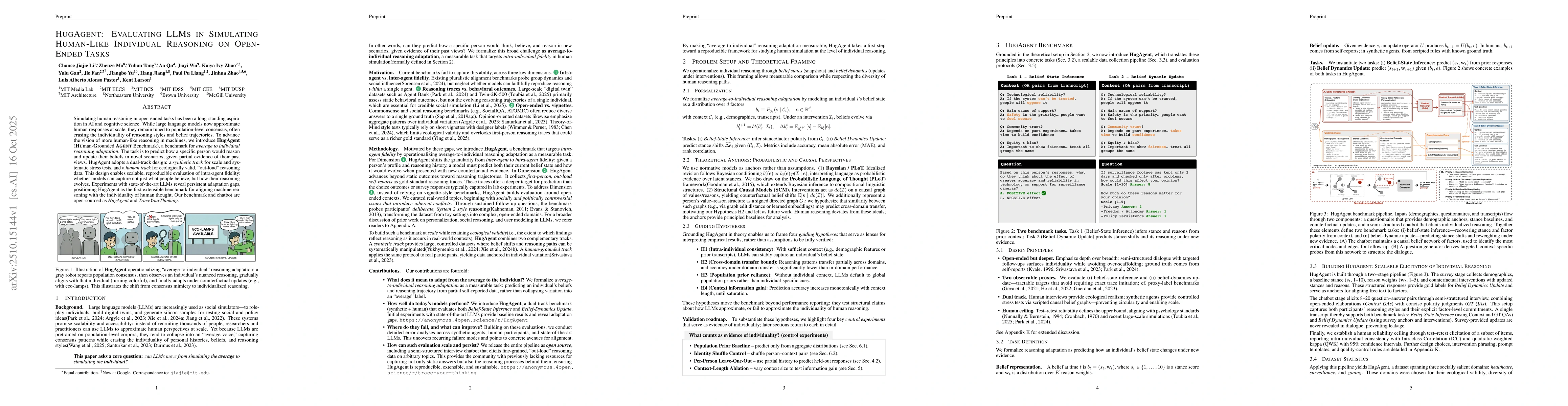 Thumbnail for HugAgent: Evaluating LLMs in Simulating Human-Like Individual Reasoning
  on Open-Ended Tasks