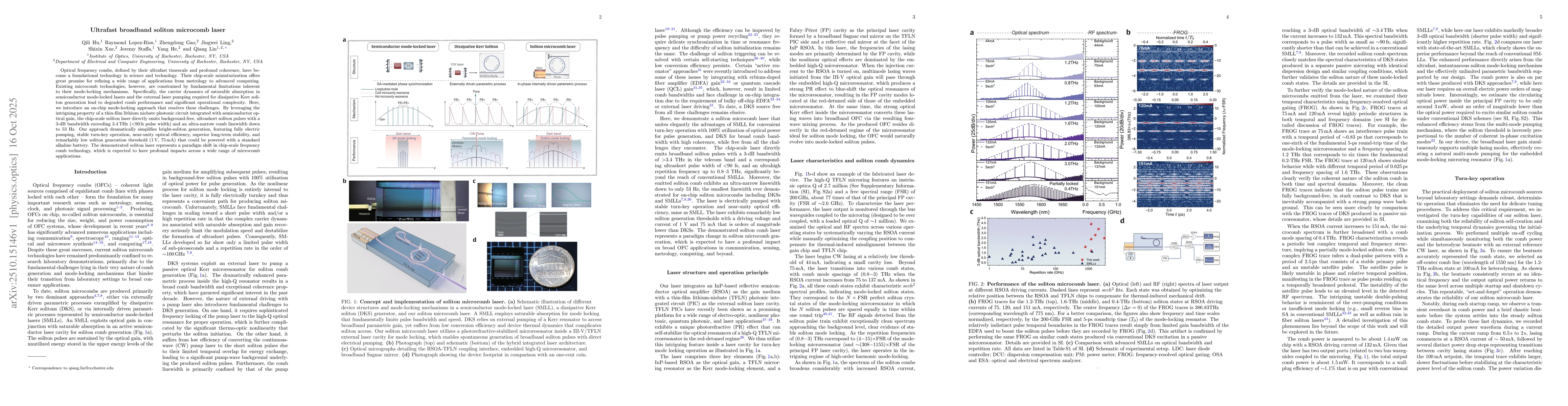 Thumbnail for Ultrafast broadband soliton microcomb laser