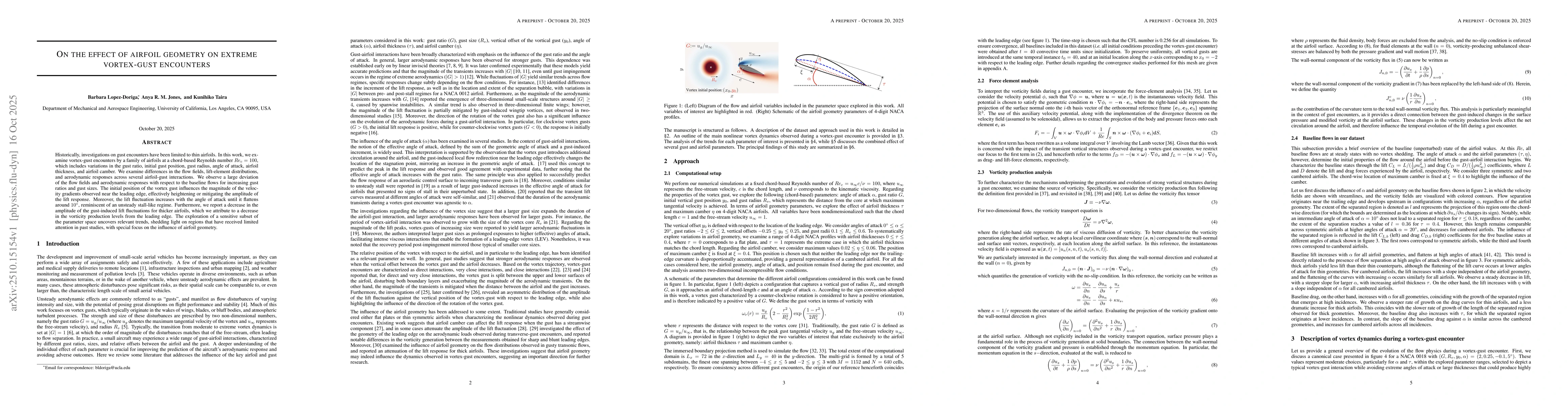 Thumbnail for On the effect of airfoil geometry on extreme vortex-gust encounters