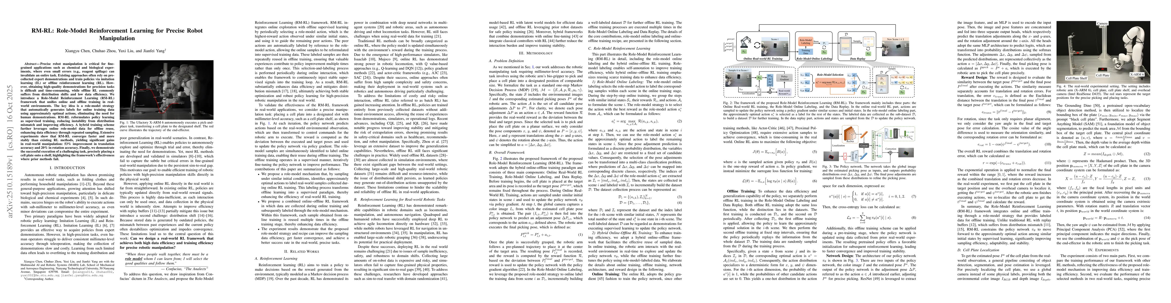 Thumbnail for RM-RL: Role-Model Reinforcement Learning for Precise Robot Manipulation