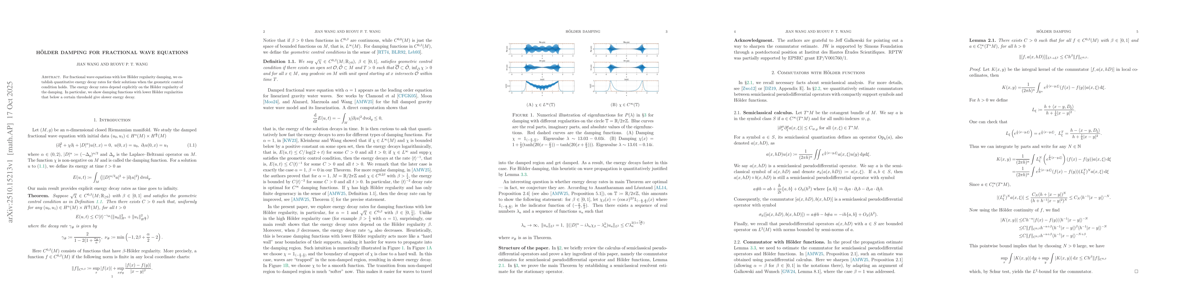 Thumbnail for Hölder damping for fractional wave equations