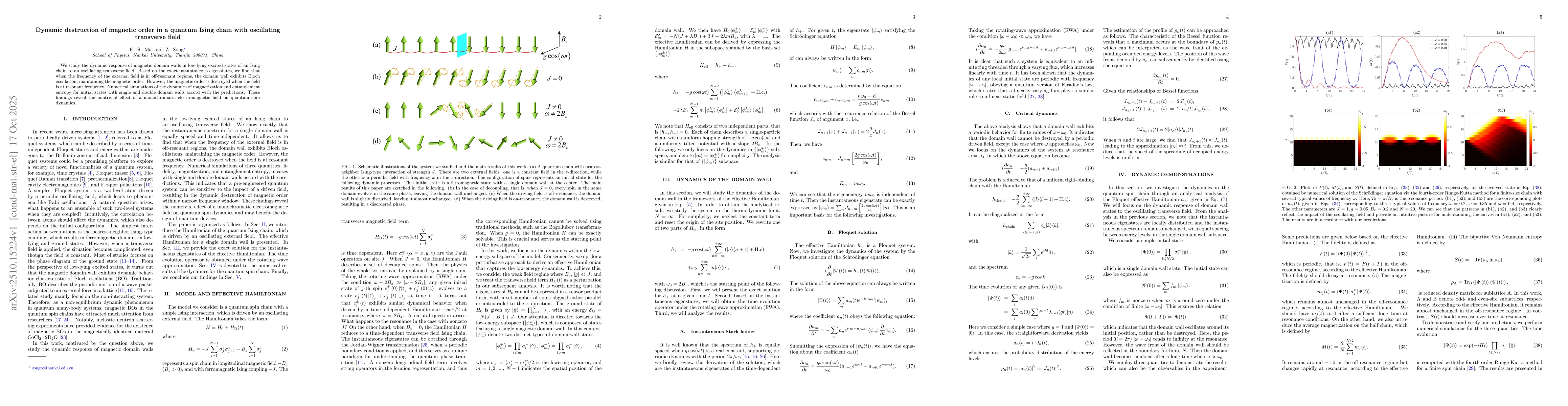 Thumbnail for Dynamic destruction of magnetic order in a quantum Ising chain with
  oscillating transverse field