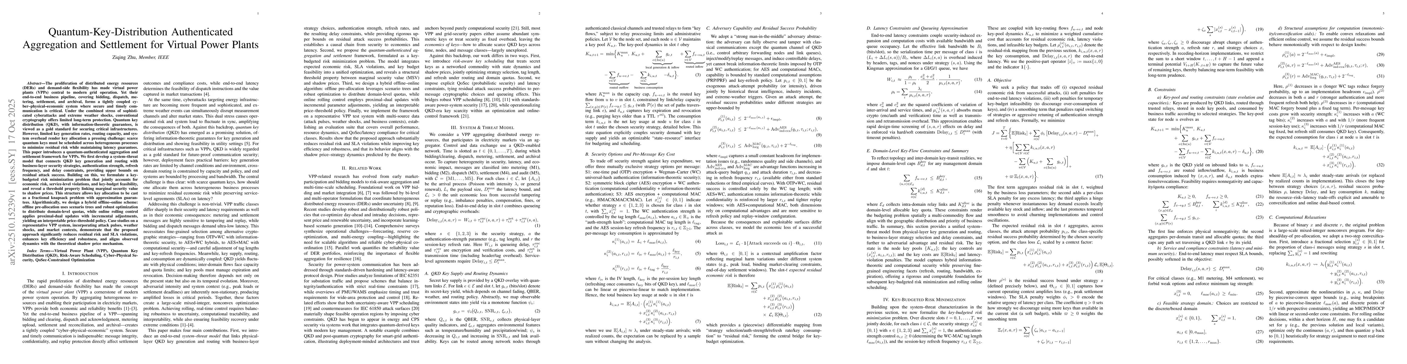 Thumbnail for Quantum-Key-Distribution Authenticated Aggregation and Settlement for
  Virtual Power Plants